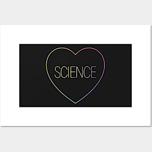 I Love Science Heart Posters and Art